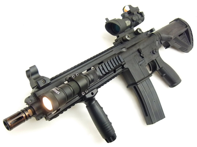 エアガンレビュー CROWN クラウンモデル M416Dカービン 10才以上用コッキングエアガン