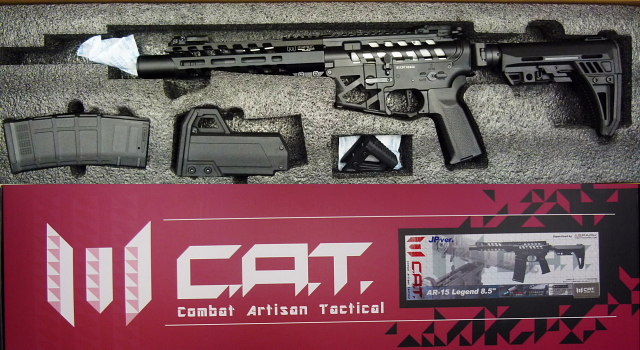 アイボリー×レッド C.A.T AR-15 Legend8.5 電動ガン