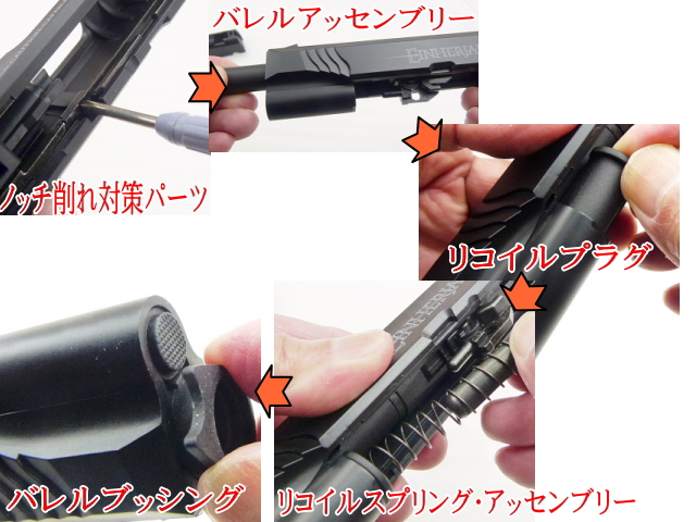 エアガンレビュー NINEBALL Carbon8 M45 CQP/DOC用カスタムスライド　EINHERJAR