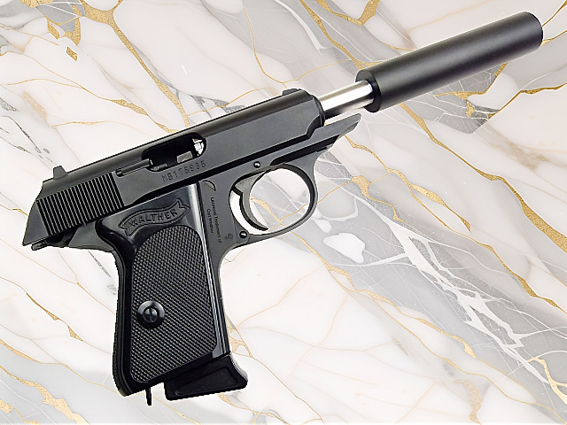 【未使用に近い】マルゼンワルサーPPK/sGBB用サイレンサー＆可変ホップバレル マルゼン、オプションパーツ「ワルサーPPK、PPK/S用サイレンサー